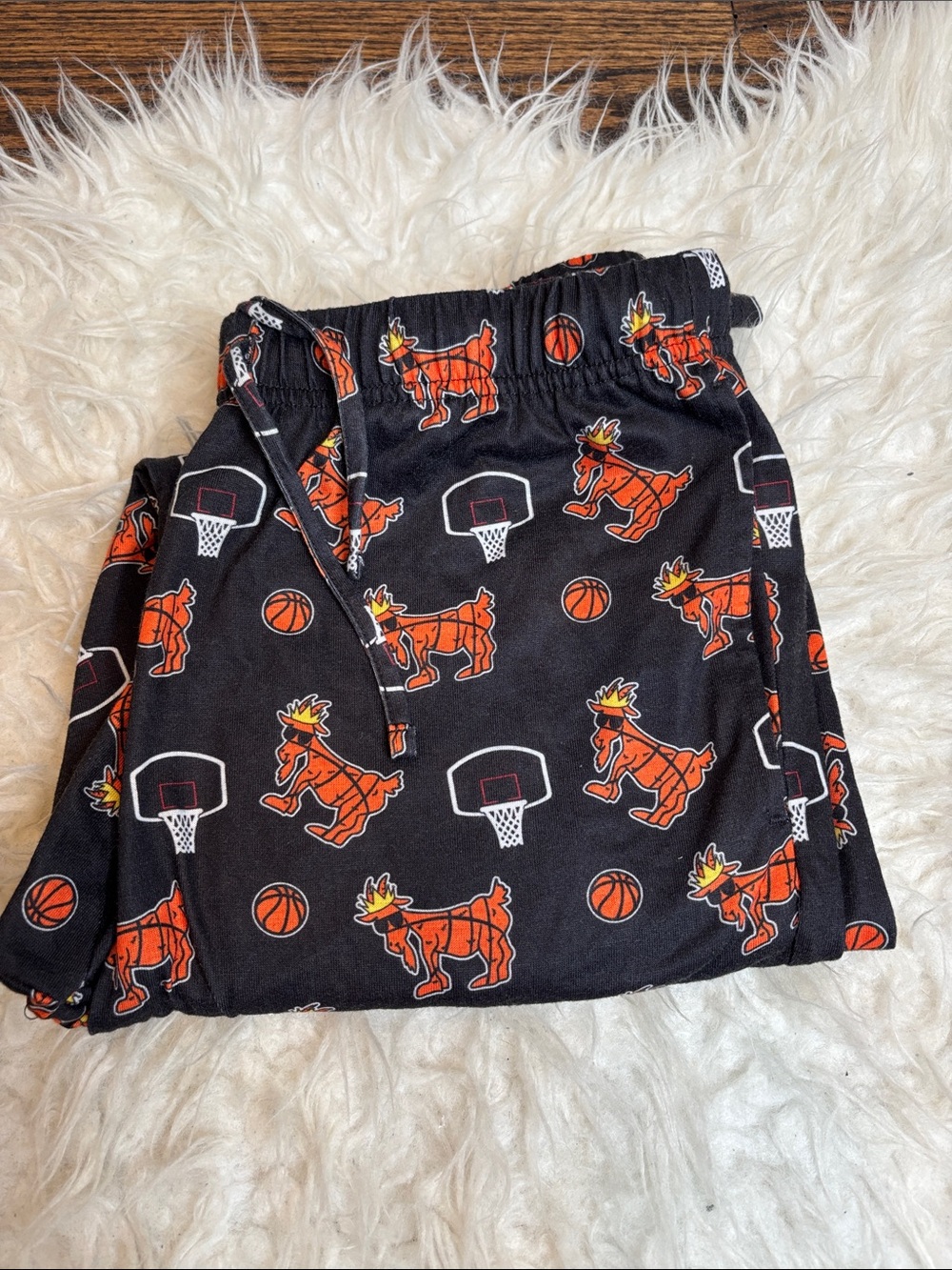 GOAT Youth XL Pajama Pants Basketball Goat Print Lounge Sleepwear Boys EUC - Picture 15 of 15